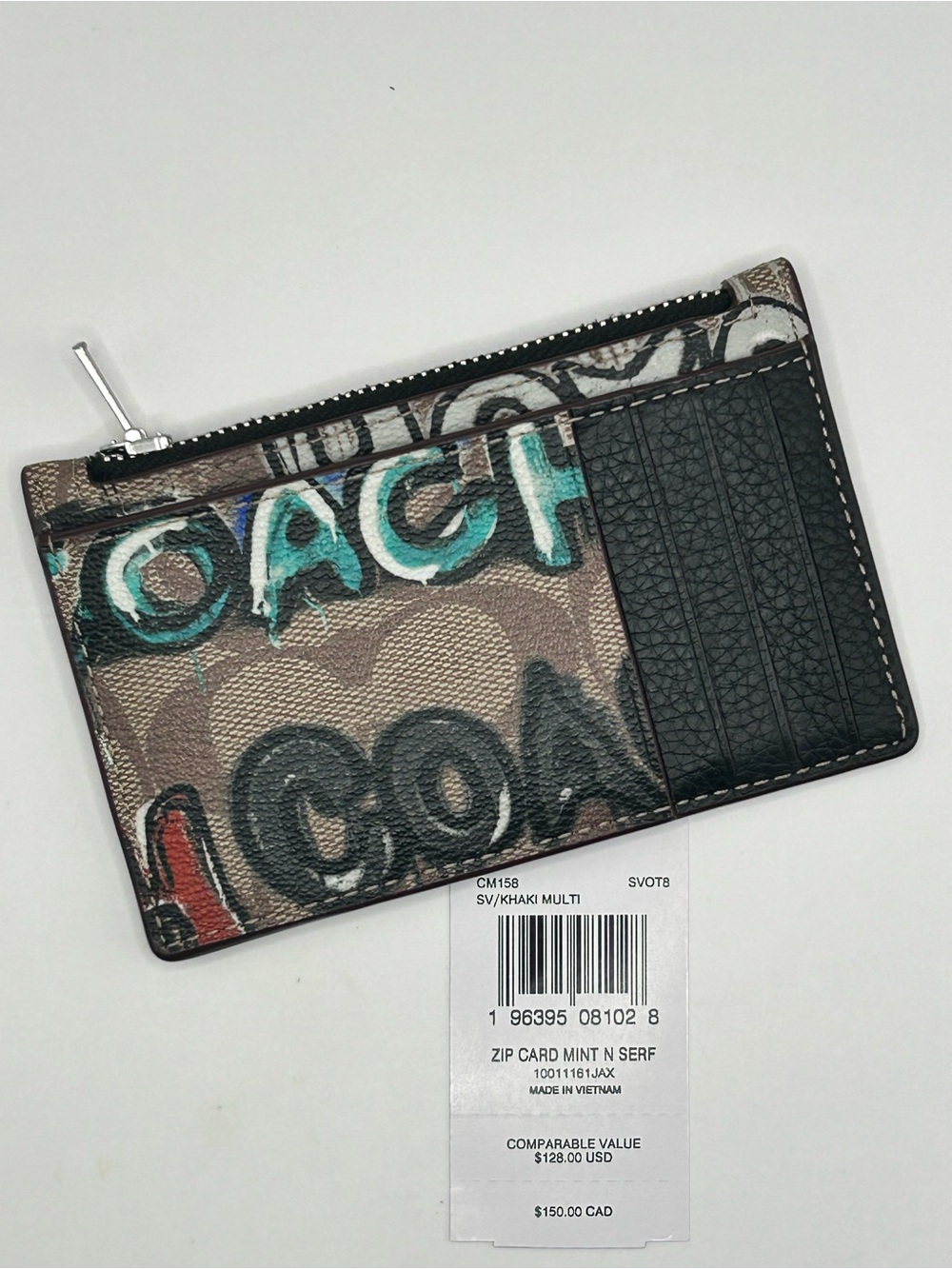 Coach X Mint + Serf  Graffiti Zip Card Holder